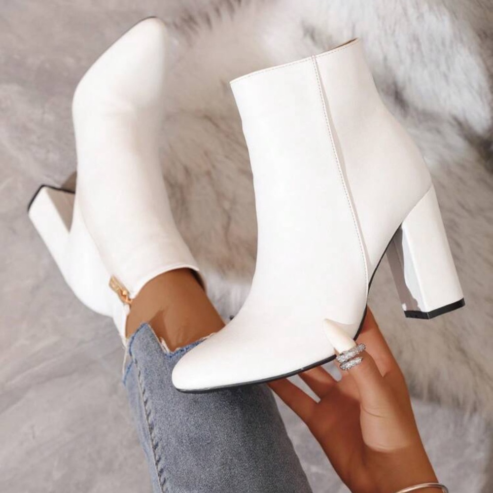 White Ankle Boots